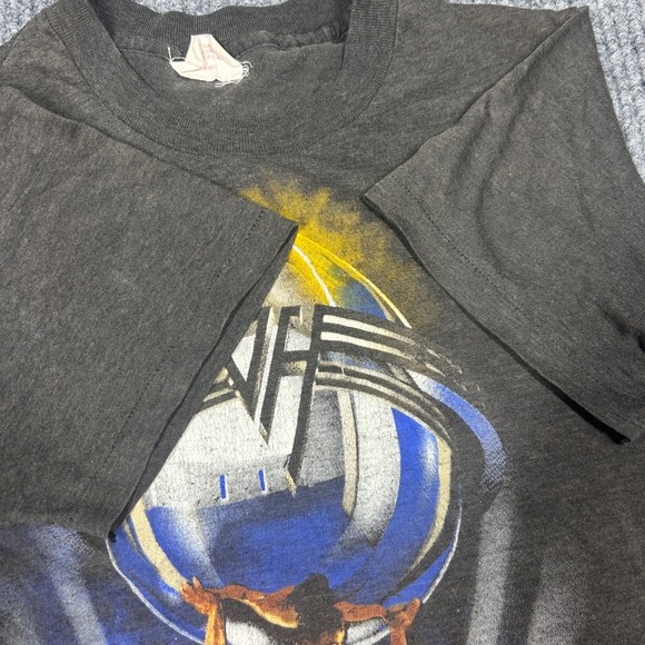 Vintage Van Halen Shirt Men's M 1986 5150 Tour Black Rock Band Faded Thin - Picture 3 of 8